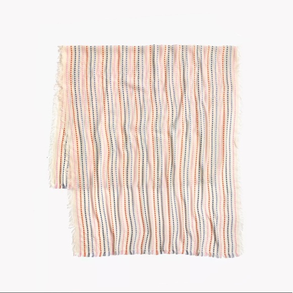 ⬇️ Madewell Stitched Rainbow Stripe Scarf - Picture 3 of 6